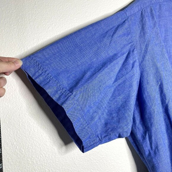 Men's Blue Short Sleeve Shirt - Picture 5 of 6